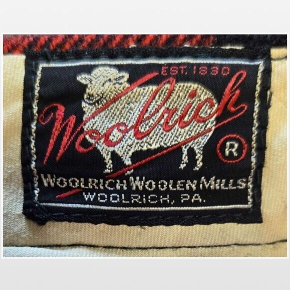 Vintage 1950s Mens Woolrich Wool Pants Outdoors Hunting Red Black Buffalo Plaid - Picture 15 of 16